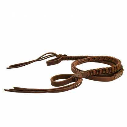 AJ Tack Oiled Braided Rattlesnake Roper Reins - 5/8in x 8ft
