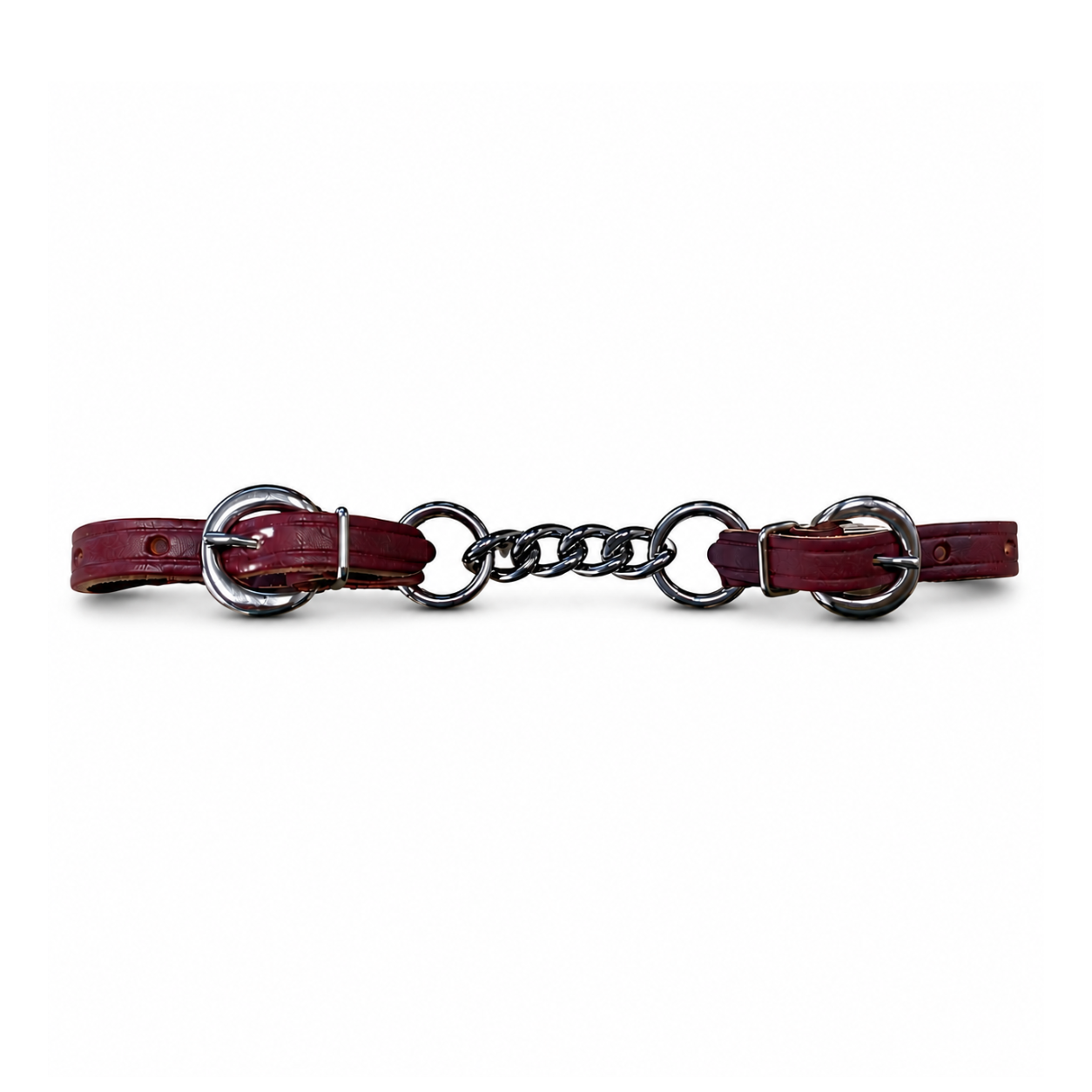 AJ Tack Latigo Leather Curb Chain, Made in USA