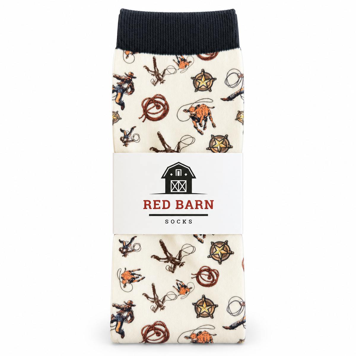 Red Barn Socks Cowboy Code Western Boot Socks