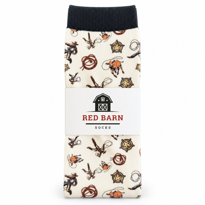 Red Barn Socks Cowboy Code Western Boot Socks