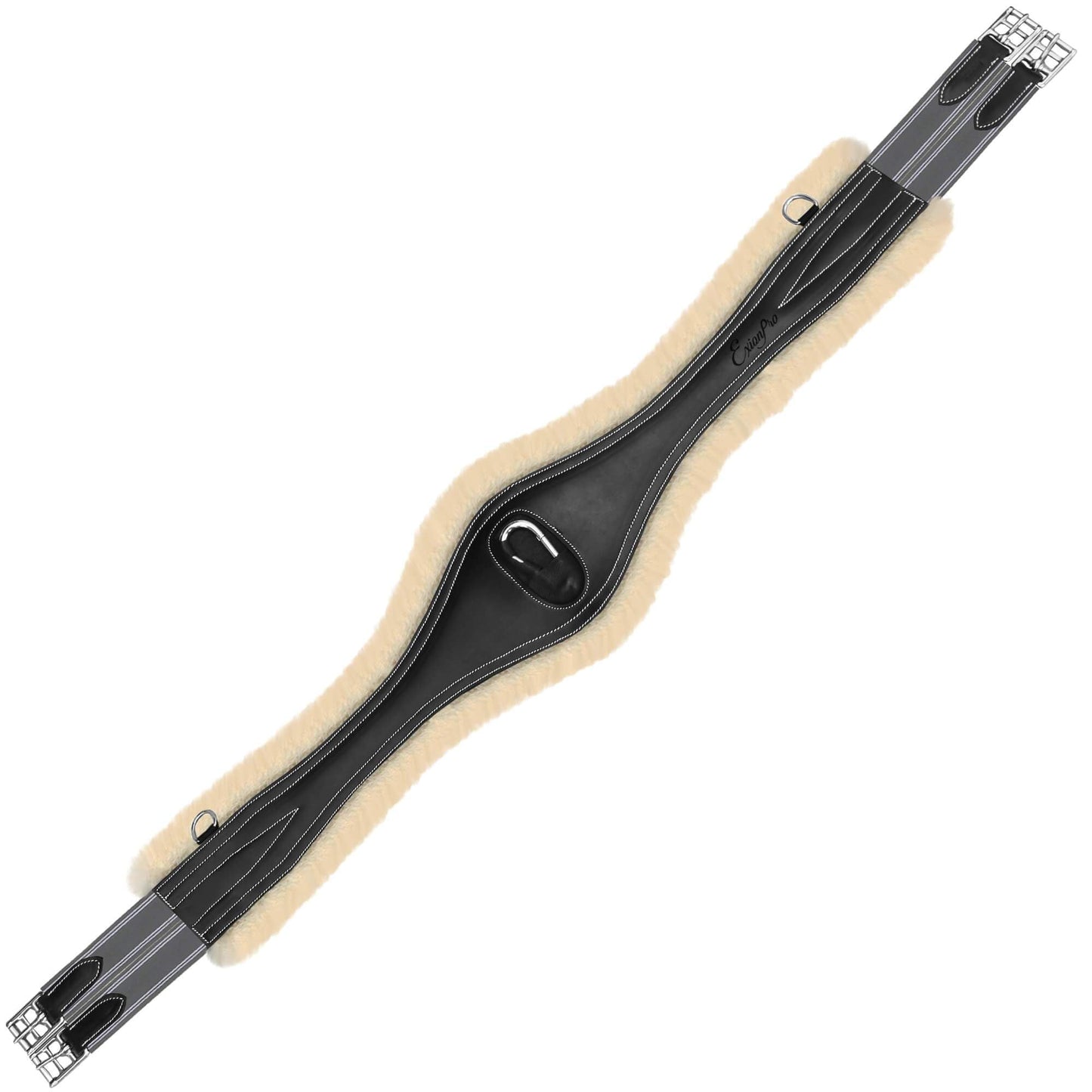 ExionPro 'Snap' Over Lay Girth - Grey Elastic with White Lines