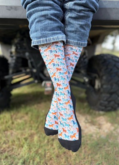 Red Barn Socks Fall In Stride Western Boot Socks