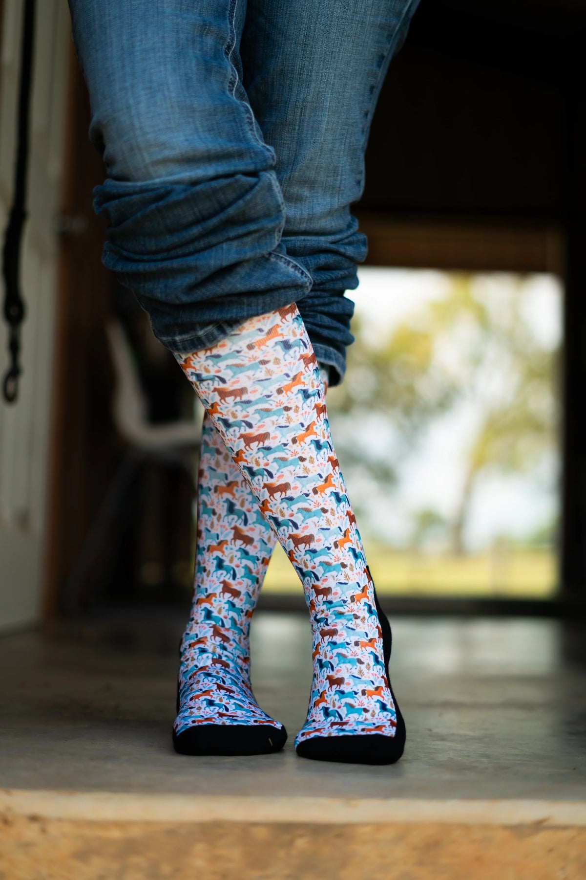 Red Barn Socks Fall In Stride Western Boot Socks