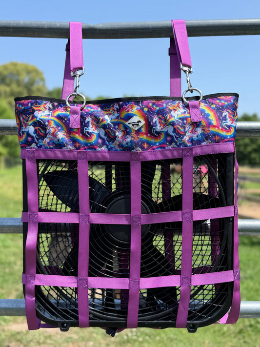 Barn Breeze Box Fan Bag – Celestial Unicorn Stall Fan Holder | WhinneyWear