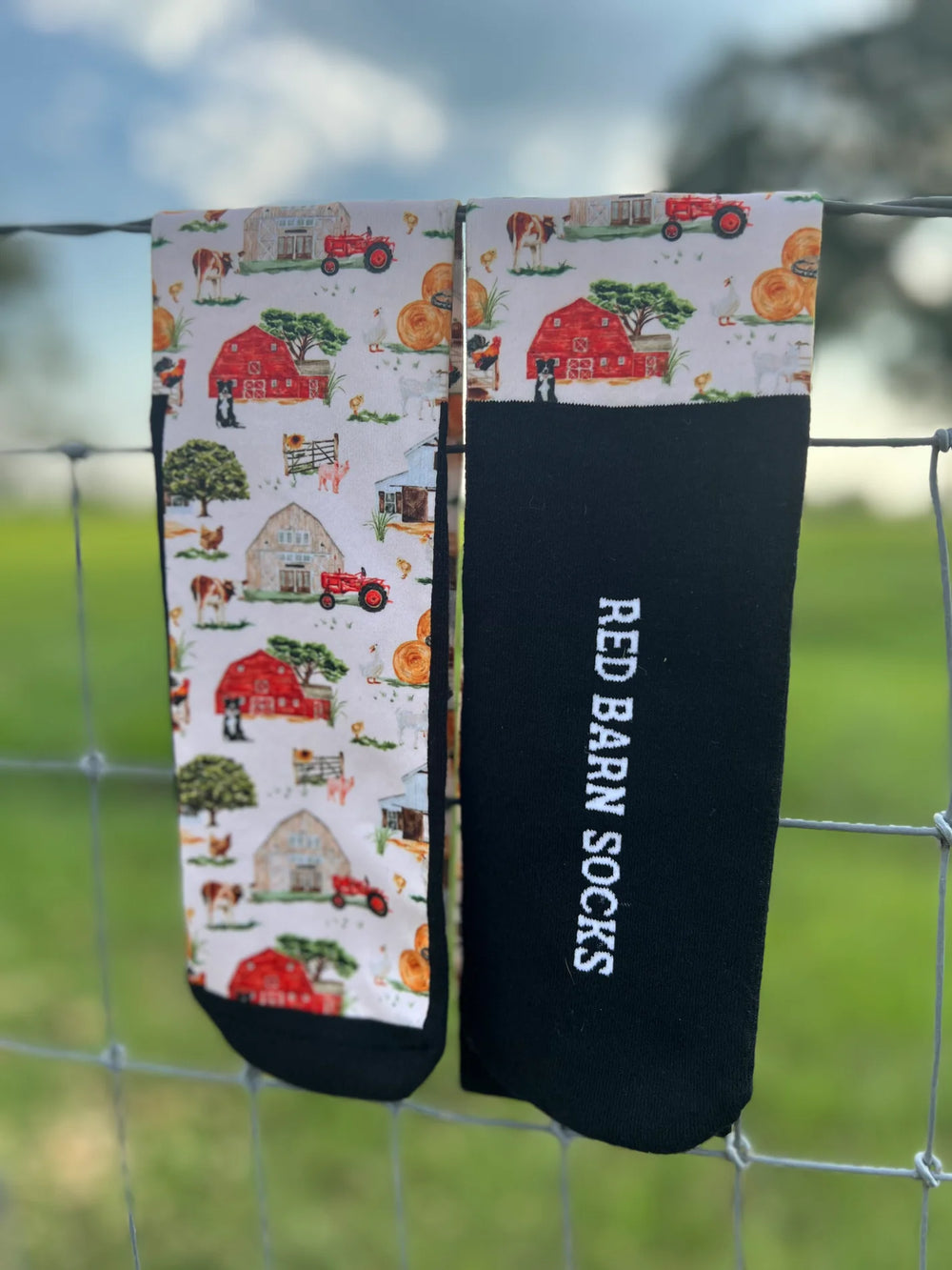 Red Barn Socks Boot Socks - Farm Life