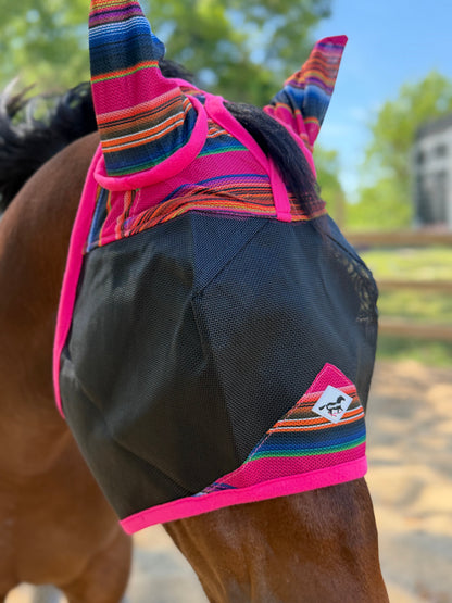 Neon Vaquero | Buzz Off Horse Size Fly Mask | WhinneyWear