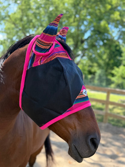 Neon Vaquero | Buzz Off Horse Size Fly Mask | WhinneyWear