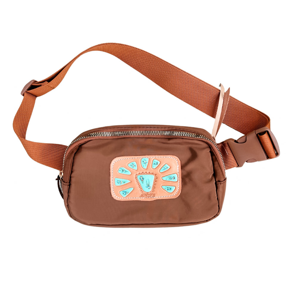 McIntire Saddlery Turquoise Squash Blossom Belt Bag