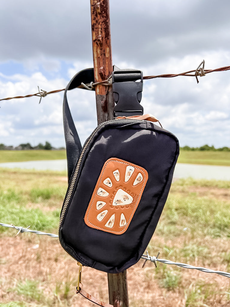 McIntire Saddlery White Squash Blossom Belt Bag