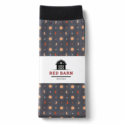 Red Barn Socks Over The Moon Western Boot Socks