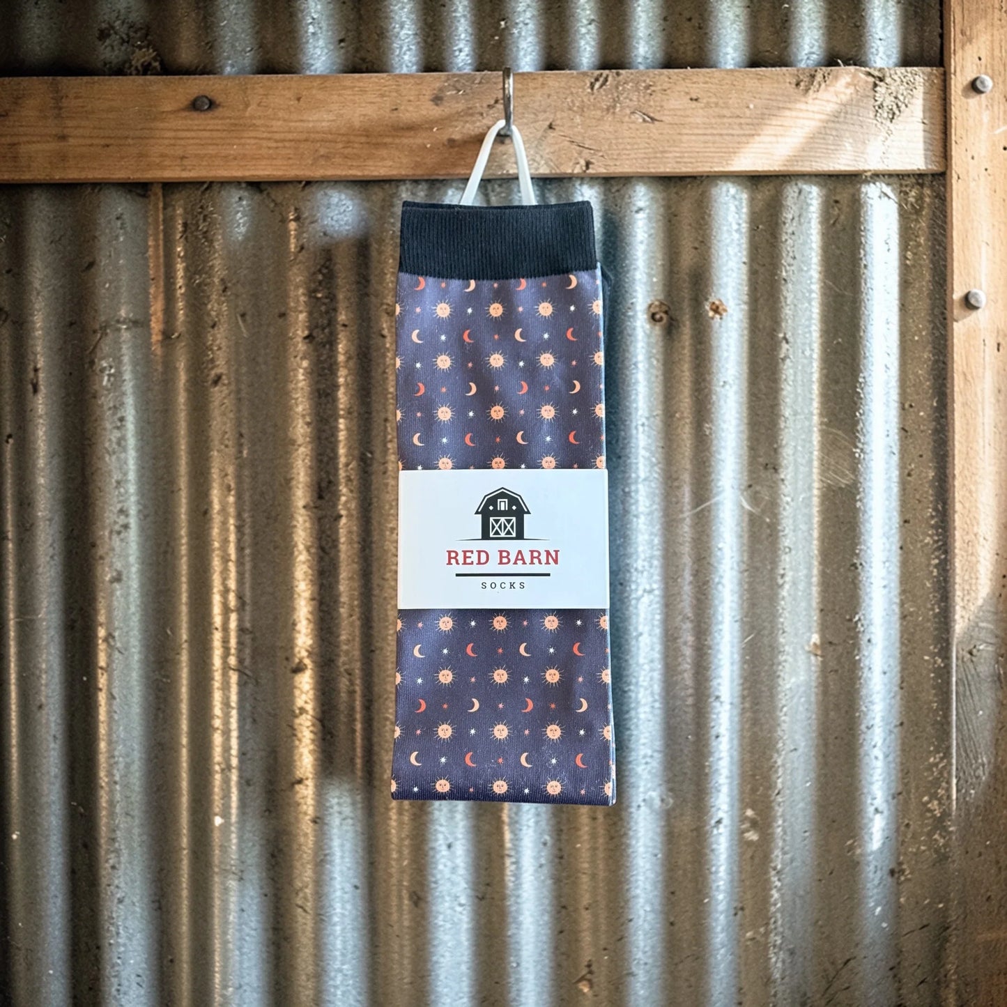 Red Barn Socks Over The Moon Western Boot Socks