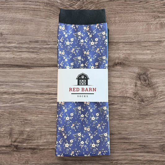 Red Barn Socks Petal Poppin' Western Boot Socks