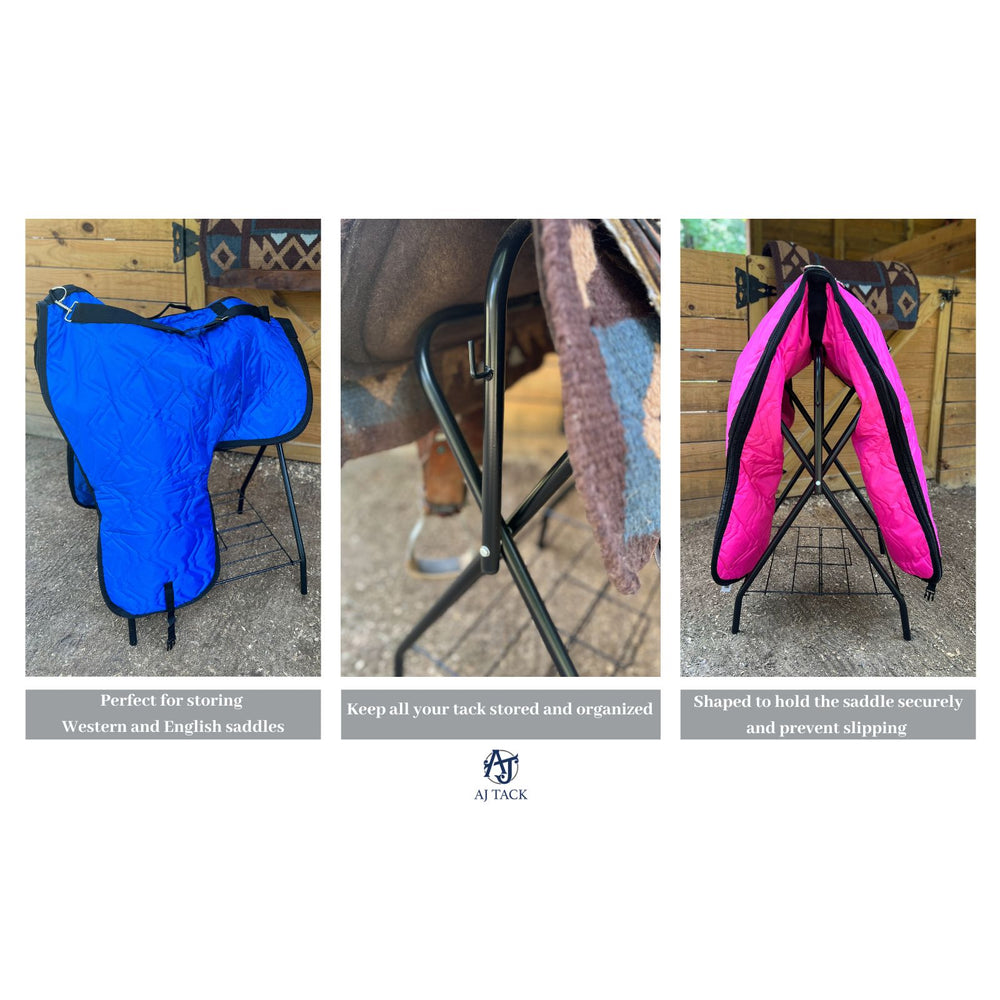 AJ Tack Freestanding Full Size Portable Horse Saddle Rack