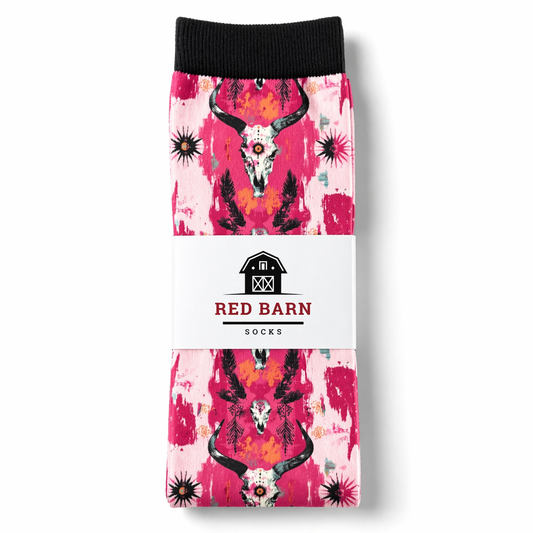 Red Barn Socks Wild at Heart Western Boot Socks