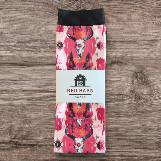 Red Barn Socks Wild at Heart Western Boot Socks