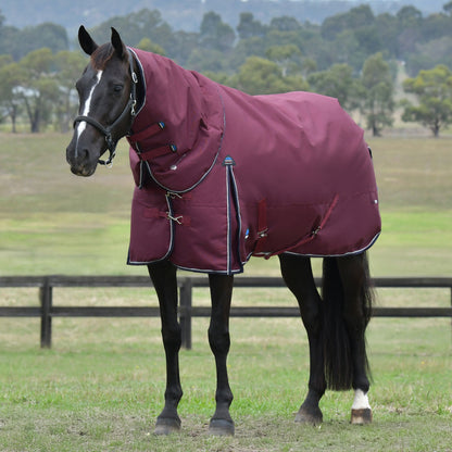 image_addtnl_1 - Burgundy/Navy - WeatherBeeta ComFiTec Essential Turnout Detach-A-Neck 220G - .jpg