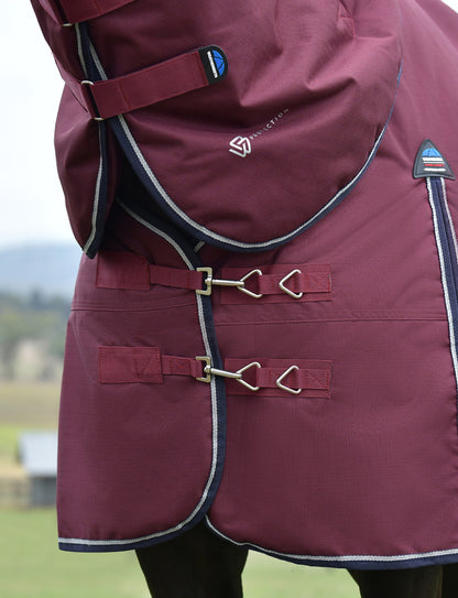 image_feature_1 - Burgundy/Navy - WeatherBeeta ComFiTec Essential Turnout Detach-A-Neck 220G - .jpg