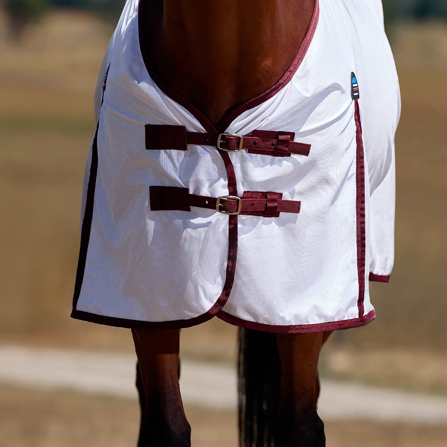 image_feature_1 - White/Burgundy - WeatherBeeta ComFiTec Essential Fly Sheet - .jpg