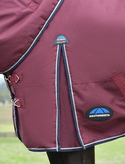 image_feature_2 - Burgundy/Navy - WeatherBeeta ComFiTec Essential Turnout Detach-A-Neck 220G - .jpg