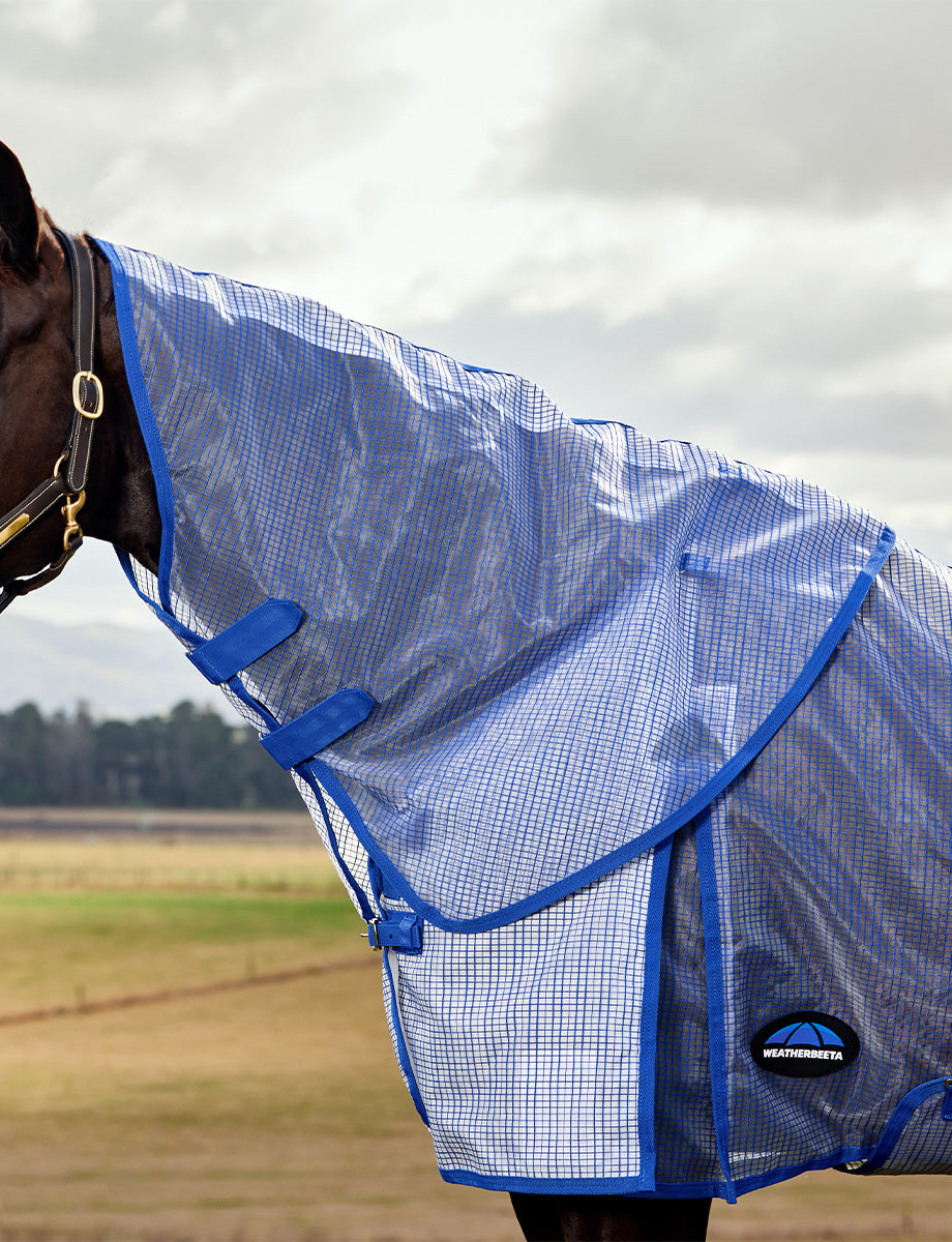 image_feature_3 - White/Cobalt - WeatherBeeta ComFiTec Ripshield Fly Sheet Detach-A-Neck - .jpg