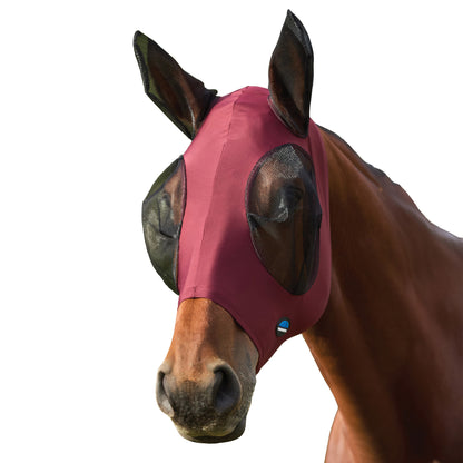 image_main - Burgundy/Black - WeatherBeeta ComFiTec Stretch Fly Mask with Ears - .jpg