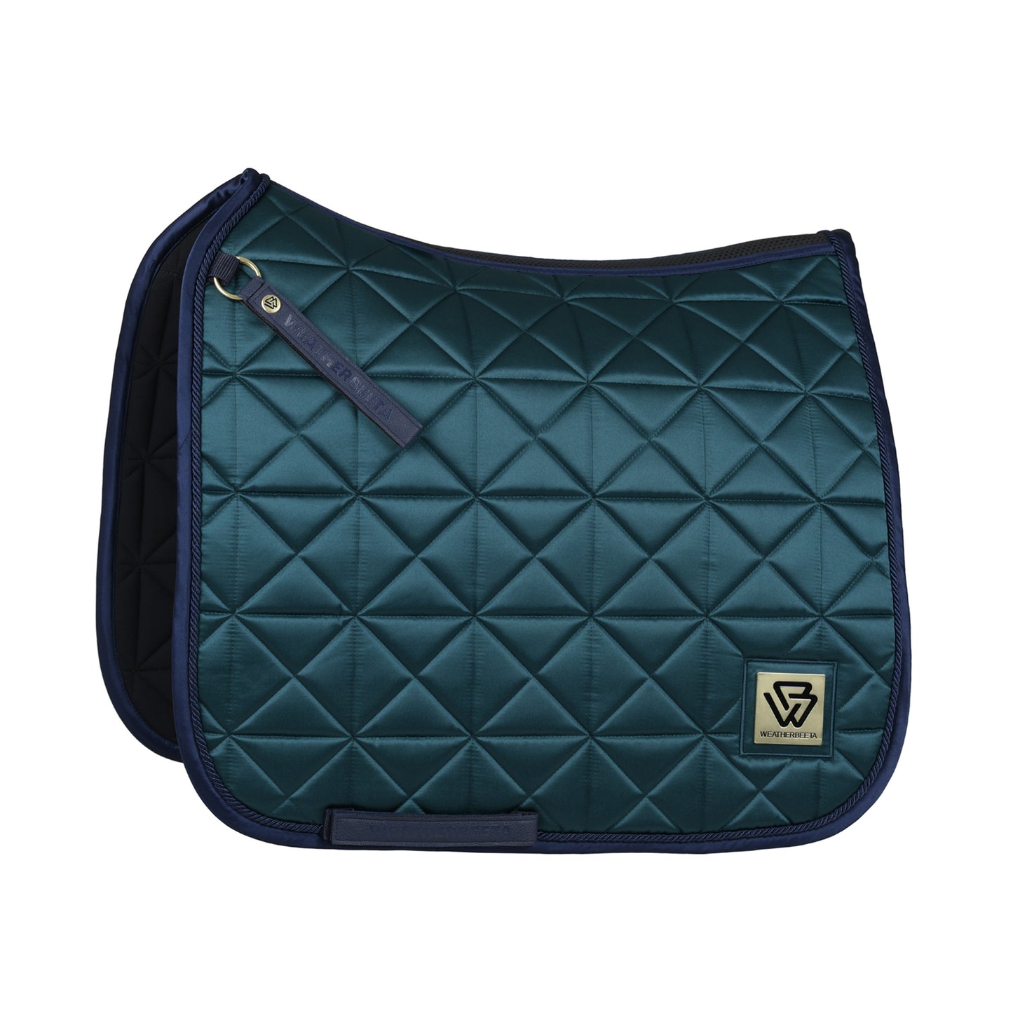 image_main - Forest Green - WeatherBeeta Satin Luxe Air-Tec Quilted Dressage Saddle Pad - .jpg