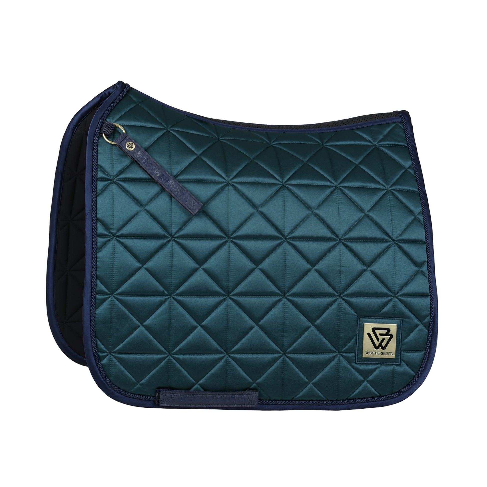 image_main - Forest Green - WeatherBeeta Satin Luxe Air-Tec Quilted Dressage Saddle Pad - .jpg