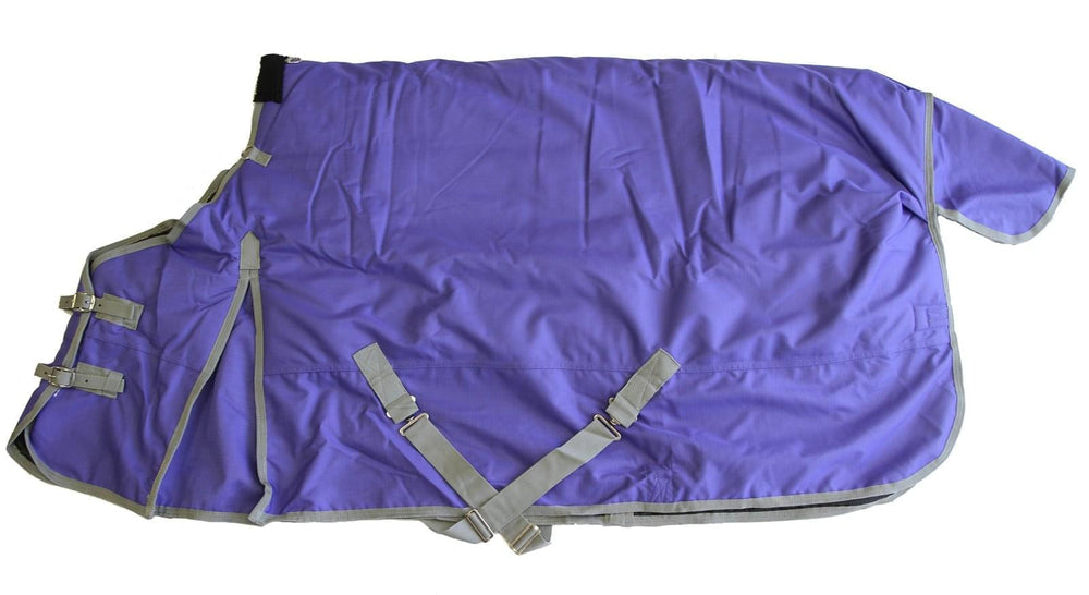 1200D Waterproof Poly Turnout Blanket with Hood - Purple
