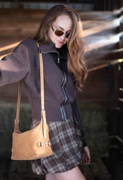 Bethany Bit Bag Suede | Limited Edition Milk Chocolate