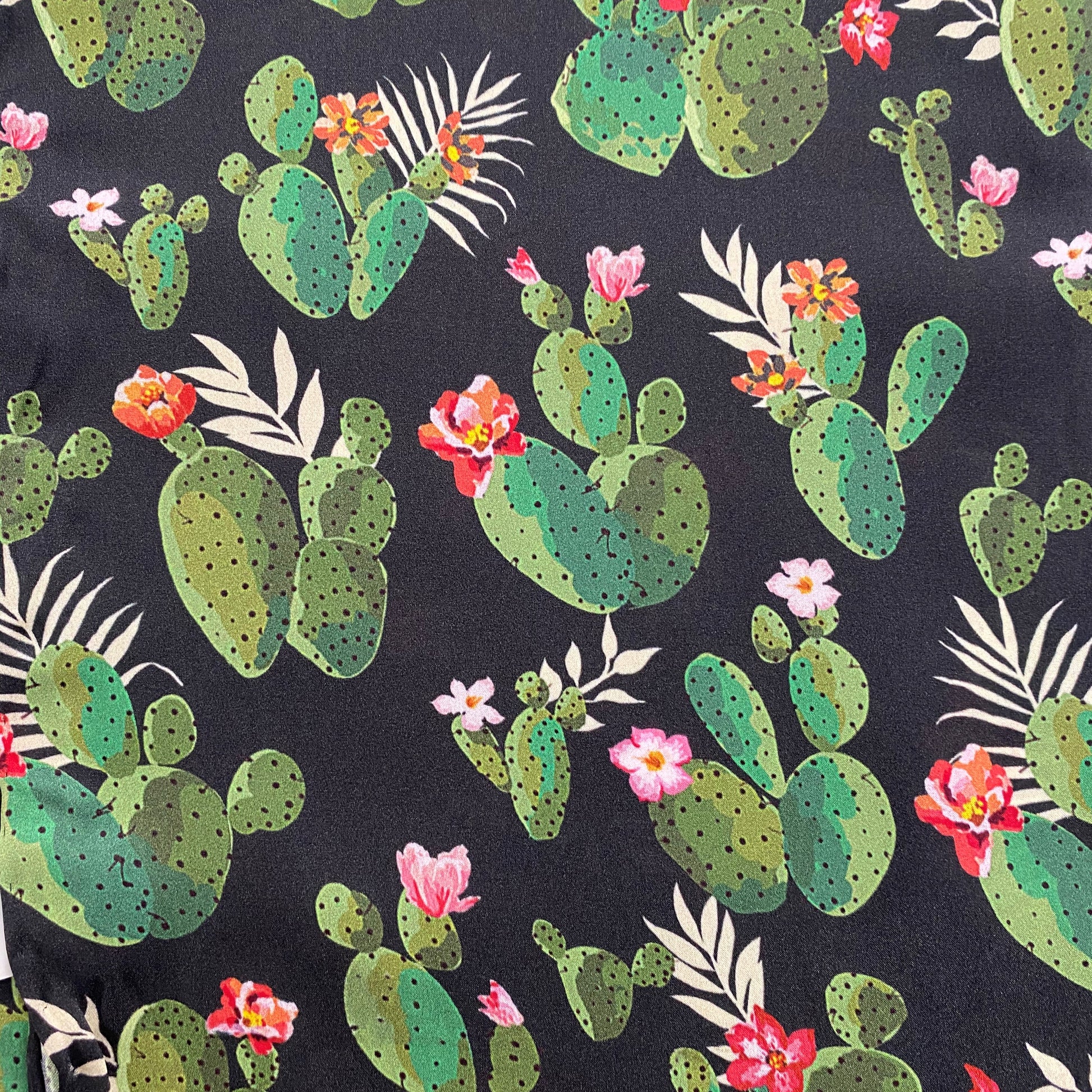 Silk Wild Rag - Black Cactus
