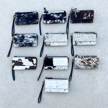 Mesmerizing Monochrome Leather and Hairon Wallet