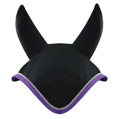 Woof Wear Ergonomic Fly Veil - Medium Black and Woof Wear Ergonomic Fly Veil - Medium Black and Violet
