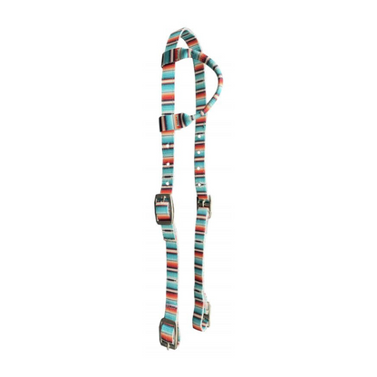 Serape print nylon single ear headstall