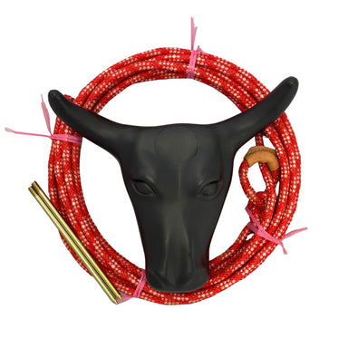 AJ Tack Junior Steer Head Dummy Set Red and White