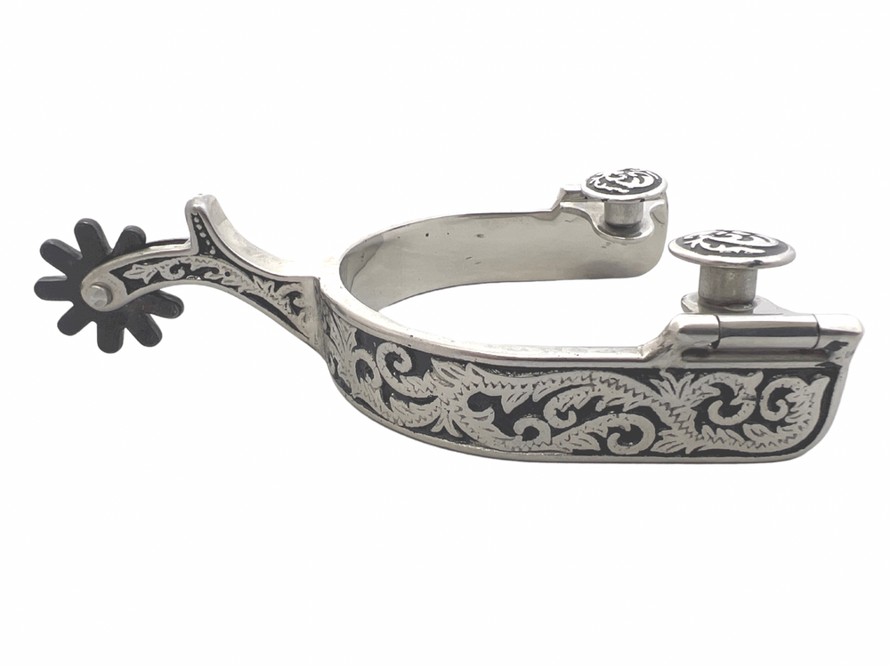 Stainless Steel Floral Spurs - Mens