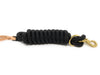 AJ Tack Black 9 Foot Nylon Lead Rope with Leather Popper