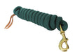 AJ Tack Green 9 Foot Nylon Lead Rope with Leather Popper