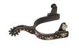 Weaver Leather Ladies' Spur with German Silver Floral Trim and Copper Dots