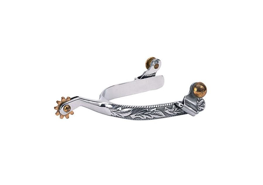 Weaver Ladies' Roping Spurs with Engraved Band
