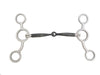 AJ Tack 6" JR Cowhorse Sliding Gag Bit - 6" Sweet iron mouth piece with copper inlay and 6" cheek
