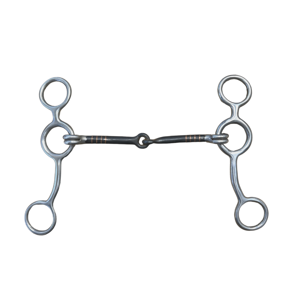 AJ Tack Jr. Cowhorse Smooth Snaffle Gag Bit - 6 1/2" Cheek