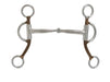 AJ Tack Horse Reiner Training Bit Short Shank Sweet Iron Snaffle with Copper Inlay