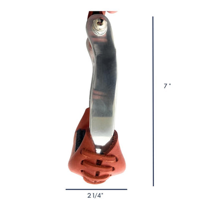 AJ Tack Aluminum Barrel Racing Stirrups Tanned Leather Tread Size Chart