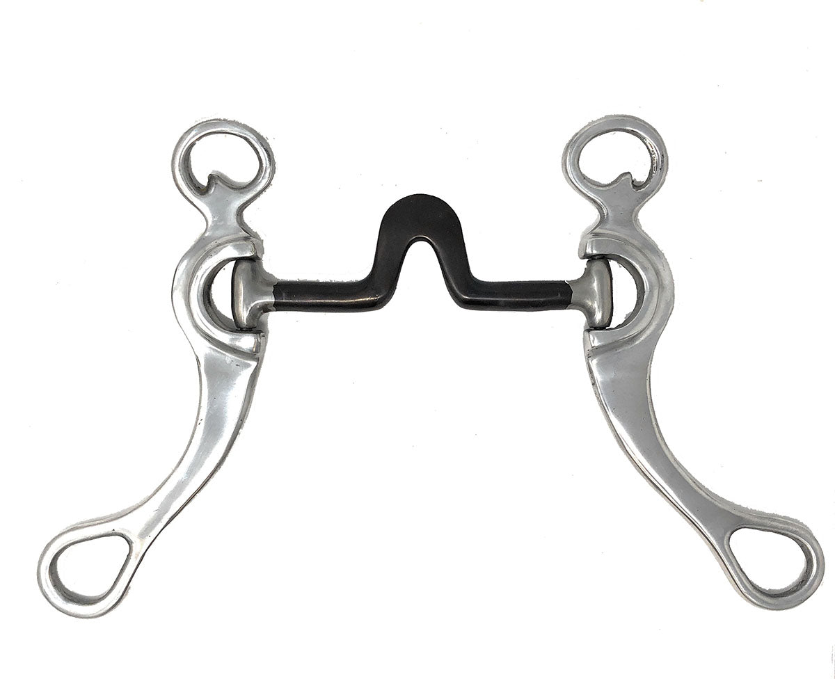AJ Tack Aluminum Cheeks Swivel Port Bit