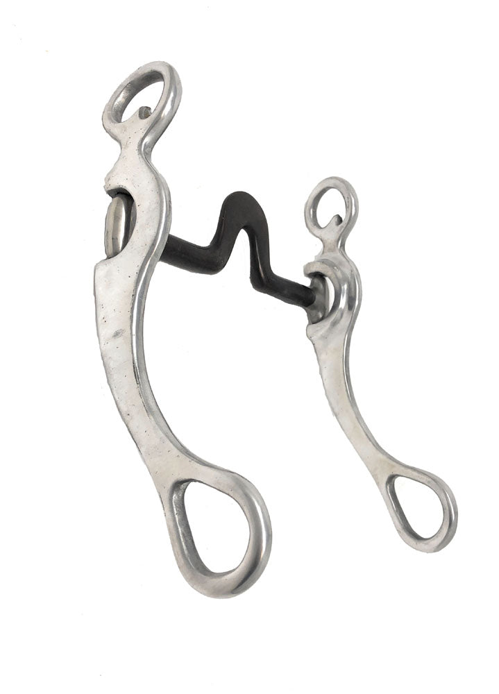 AJ Tack Aluminum Cheeks Swivel Port Bit