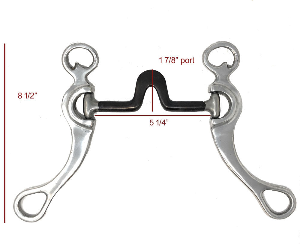 AJ Tack Aluminum Cheeks Swivel Port Bit