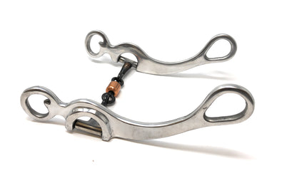 AJ Tack Aluminum Horse Bit Three Piece Snaffle Copper Roller