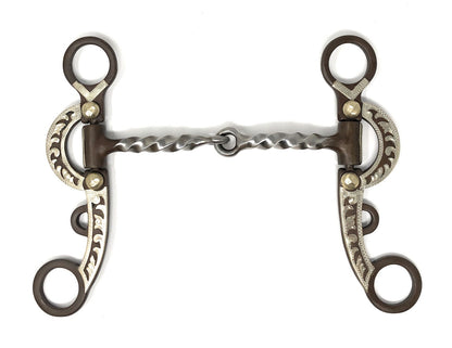 AJ Tack Argentine Engraved Sweet Iron Twist Snaffle Bit
