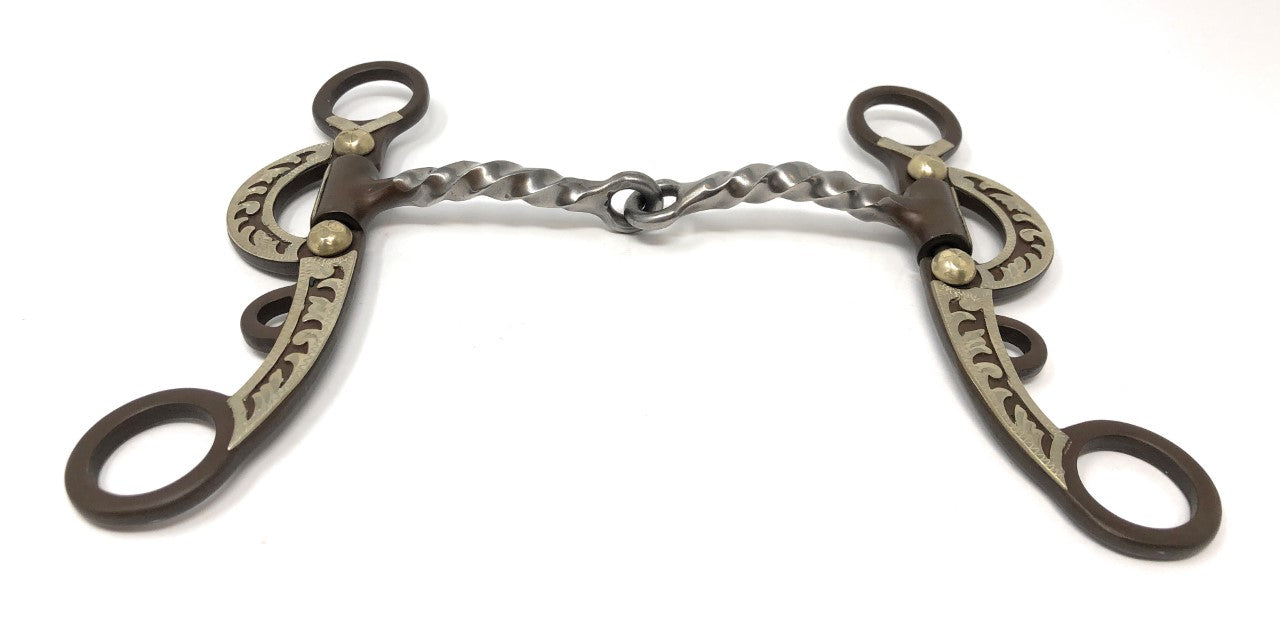AJ Tack Argentine Engraved Sweet Iron Twist Snaffle Bit