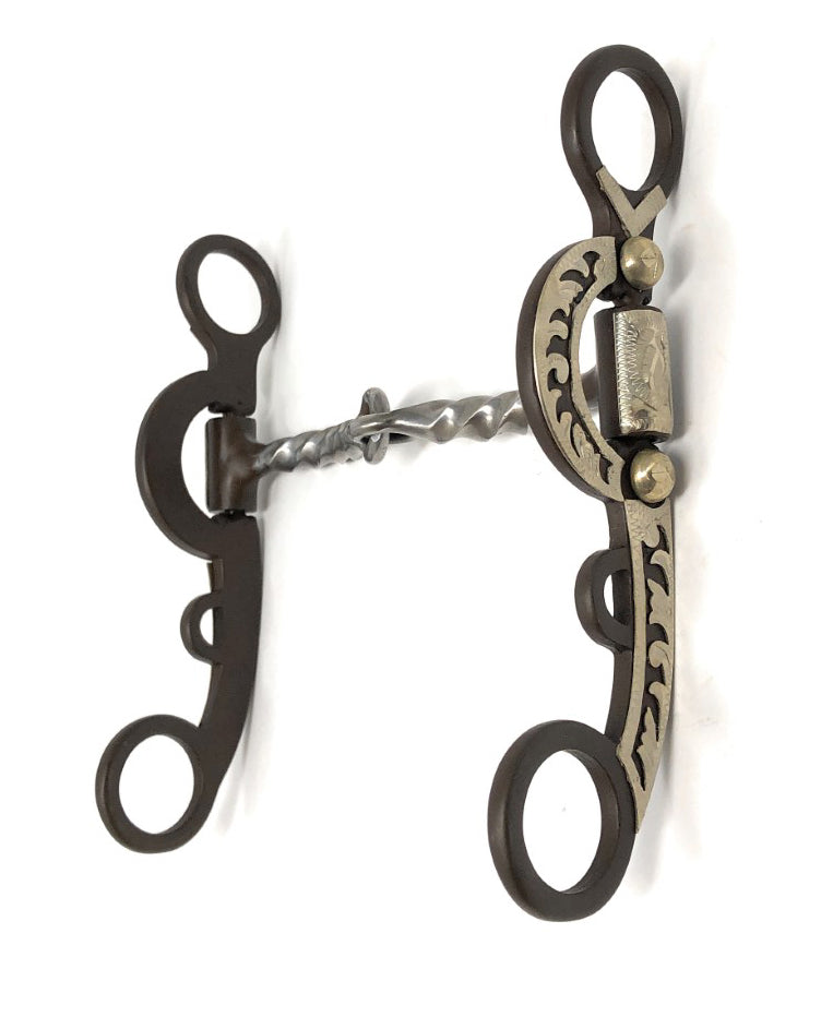 AJ Tack Argentine Engraved Sweet Iron Twist Snaffle Bit